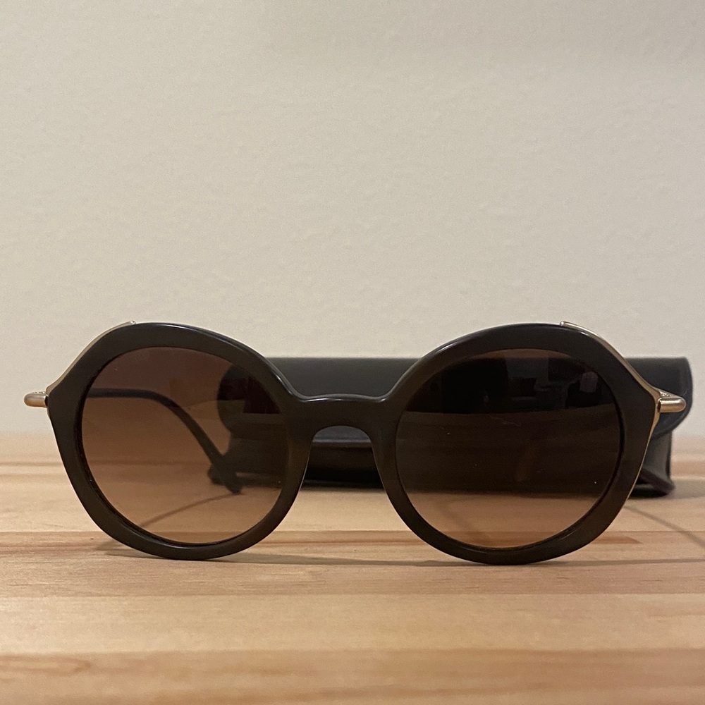 Giorgio Armani Black Round Sunglasses